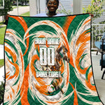 Personalized Ivory Coast Football Quilt Les Elephants Swirl Pattern Heritage Mascot Art