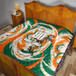 Personalized Ivory Coast Football Quilt Les Elephants Swirl Pattern Heritage Mascot Art