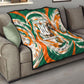 Personalized Ivory Coast Football Quilt Les Elephants Swirl Pattern Heritage Mascot Art