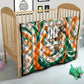 Personalized Ivory Coast Football Quilt Les Elephants Swirl Pattern Heritage Mascot Art