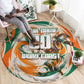 Personalized Ivory Coast Football Round Carpet Les Elephants Swirl Pattern Heritage Mascot Art