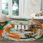 Personalized Ivory Coast Football Round Carpet Les Elephants Swirl Pattern Heritage Mascot Art