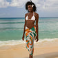 Personalized Ivory Coast Football Sarong Les Elephants Swirl Pattern Heritage Mascot Art