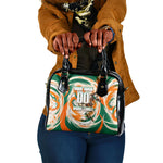 Personalized Ivory Coast Football Shoulder Handbag Les Elephants Swirl Pattern Heritage Mascot Art