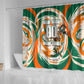 Personalized Ivory Coast Football Shower Curtain Les Elephants Swirl Pattern Heritage Mascot Art