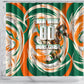 Personalized Ivory Coast Football Shower Curtain Les Elephants Swirl Pattern Heritage Mascot Art