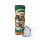 Personalized Ivory Coast Football Skinny Tumbler Les Elephants Swirl Pattern Heritage Mascot Art
