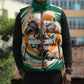 Personalized Ivory Coast Football Sleeveless Puffer Jacket Les Elephants Swirl Pattern Heritage Mascot Art
