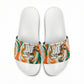 Personalized Ivory Coast Football Slide Sandals Les Elephants Swirl Pattern Heritage Mascot Art