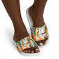 Personalized Ivory Coast Football Slide Sandals Les Elephants Swirl Pattern Heritage Mascot Art