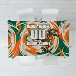 Personalized Ivory Coast Football Tablecloth Les Elephants Swirl Pattern Heritage Mascot Art