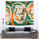 Personalized Ivory Coast Football Tapestry Les Elephants Swirl Pattern Heritage Mascot Art