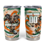 Personalized Ivory Coast Football Tumbler Cup Les Elephants Swirl Pattern Heritage Mascot Art