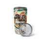 Personalized Ivory Coast Football Tumbler Cup Les Elephants Swirl Pattern Heritage Mascot Art