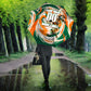 Personalized Ivory Coast Football Umbrella Les Elephants Swirl Pattern Heritage Mascot Art
