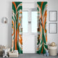 Personalized Ivory Coast Football Window Curtain Les Elephants Swirl Pattern Heritage Mascot Art
