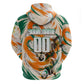 Personalized Ivory Coast Football Zip Hoodie Les Elephants Swirl Pattern Heritage Mascot Art