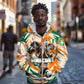 Personalized Ivory Coast Football Zip Hoodie Les Elephants Swirl Pattern Heritage Mascot Art