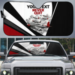 Personalized Tuskegee Airmen Auto Sun Shade Red Tails P-51 Mustang WWII Aviation Never Quit