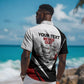 Personalized Tuskegee Airmen Hawaiian Shirt Red Tails P-51 Mustang WWII Aviation Never Quit