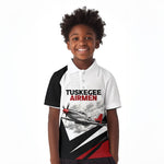 Personalized Tuskegee Airmen Kid Polo Shirt Red Tails P-51 Mustang WWII Aviation Never Quit