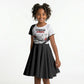 Personalized Tuskegee Airmen Kid Short Sleeve Dress Red Tails P-51 Mustang WWII Aviation Never Quit