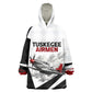 Personalized Tuskegee Airmen Kid Wearable Blanket Hoodie Red Tails P-51 Mustang WWII Aviation Never Quit