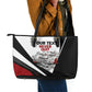 Personalized Tuskegee Airmen Leather Tote Bag Red Tails P-51 Mustang WWII Aviation Never Quit