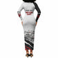 Personalized Tuskegee Airmen Long Sleeve Bodycon Dress Red Tails P-51 Mustang WWII Aviation Never Quit