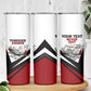 Personalized Tuskegee Airmen Skinny Tumbler Red Tails P-51 Mustang WWII Aviation Never Quit