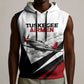 Personalized Tuskegee Airmen Sleeveless Hoodie Red Tails P-51 Mustang WWII Aviation Never Quit