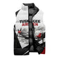 Personalized Tuskegee Airmen Sleeveless Puffer Jacket Red Tails P-51 Mustang WWII Aviation Never Quit