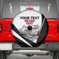 Personalized Tuskegee Airmen Spare Tire Cover Red Tails P-51 Mustang WWII Aviation Never Quit