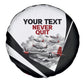 Personalized Tuskegee Airmen Spare Tire Cover Red Tails P-51 Mustang WWII Aviation Never Quit