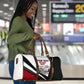 Personalized Tuskegee Airmen Travel Bag Red Tails P-51 Mustang WWII Aviation Never Quit