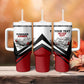 Personalized Tuskegee Airmen Tumbler With Handle Red Tails P-51 Mustang WWII Aviation Never Quit