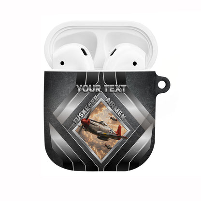 Personalized Tuskegee Airmen AirPods Case Vintage WWII Aviation History Graphic Art