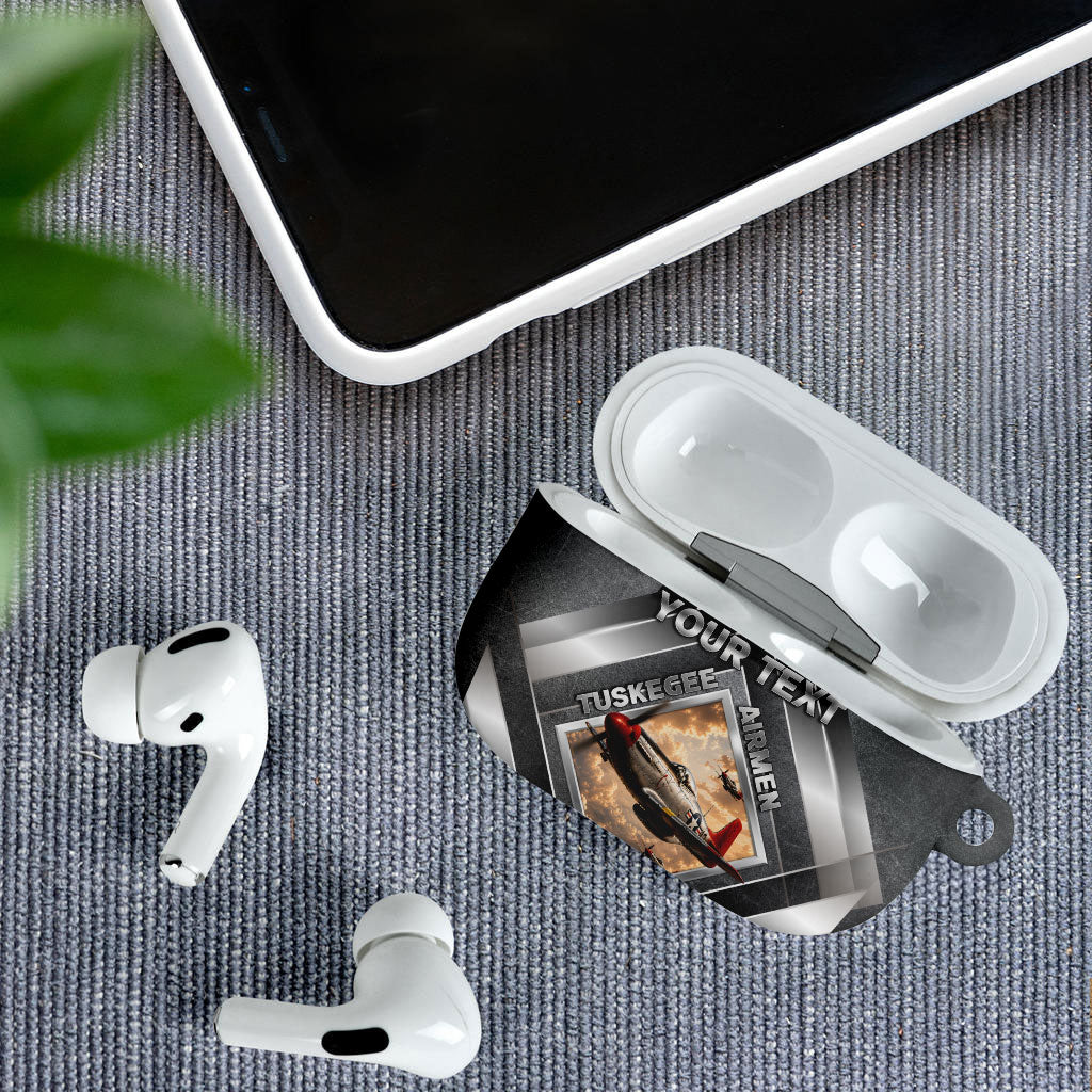 Personalized Tuskegee Airmen AirPods Case Vintage WWII Aviation History Graphic Art