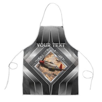 Personalized Tuskegee Airmen Apron Vintage WWII Aviation History Graphic Art