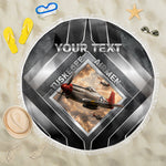 Personalized Tuskegee Airmen Beach Blanket Vintage WWII Aviation History Graphic Art