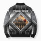 Personalized Tuskegee Airmen Bomber Puffer Jacket Vintage WWII Aviation History Graphic Art