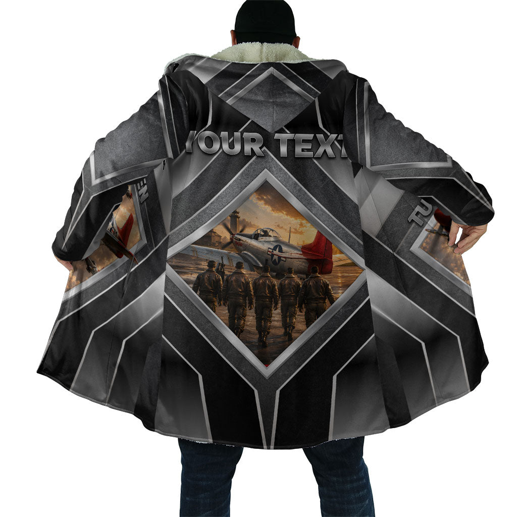 Personalized Tuskegee Airmen Cloak Vintage WWII Aviation History Graphic Art