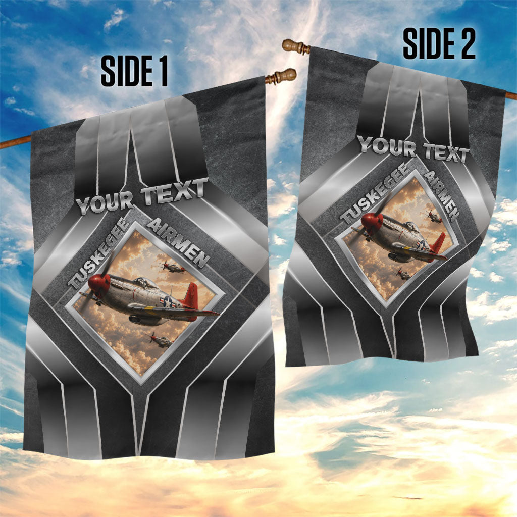 Personalized Tuskegee Airmen Garden Flag Vintage WWII Aviation History Graphic Art