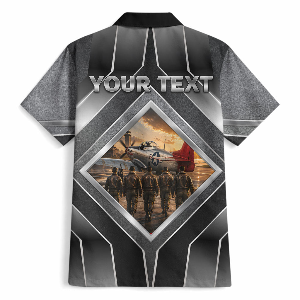 Personalized Tuskegee Airmen Hawaiian Shirt Vintage WWII Aviation History Graphic Art