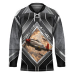 Personalized Tuskegee Airmen Hockey Jersey Vintage WWII Aviation History Graphic Art