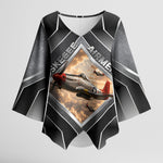 Personalized Tuskegee Airmen Kimono Sleeve Blouse Vintage WWII Aviation History Graphic Art