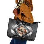 Personalized Tuskegee Airmen Leather Tote Bag Vintage WWII Aviation History Graphic Art