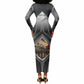 Personalized Tuskegee Airmen Long Sleeve Bodycon Dress Vintage WWII Aviation History Graphic Art