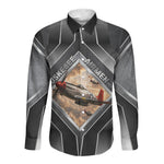 Personalized Tuskegee Airmen Long Sleeve Button Shirt Vintage WWII Aviation History Graphic Art