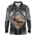 Personalized Tuskegee Airmen Long Sleeve Polo Shirt Vintage WWII Aviation History Graphic Art